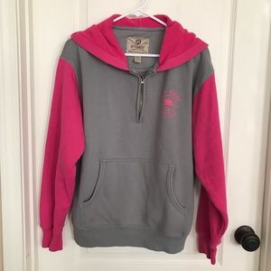 Nice Artisan gray/magenta pink zip up hoodies w/ 2 pockets